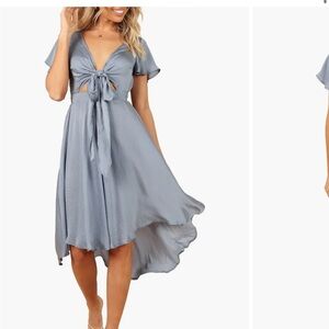 Elegant Blue Midi Dress